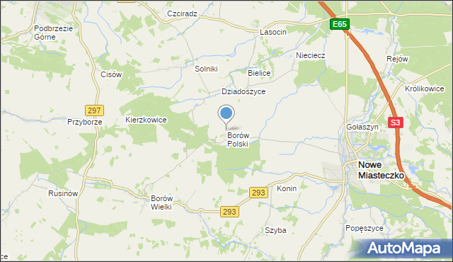 mapa Borów Polski, Borów Polski na mapie Targeo